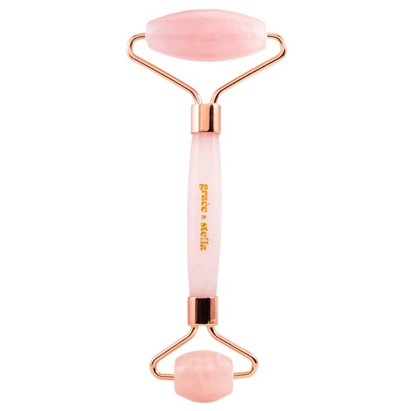 Rose Quartz Facial Roller by Grace & Stella in Pink and Rose Gold - Picture 2 of 13